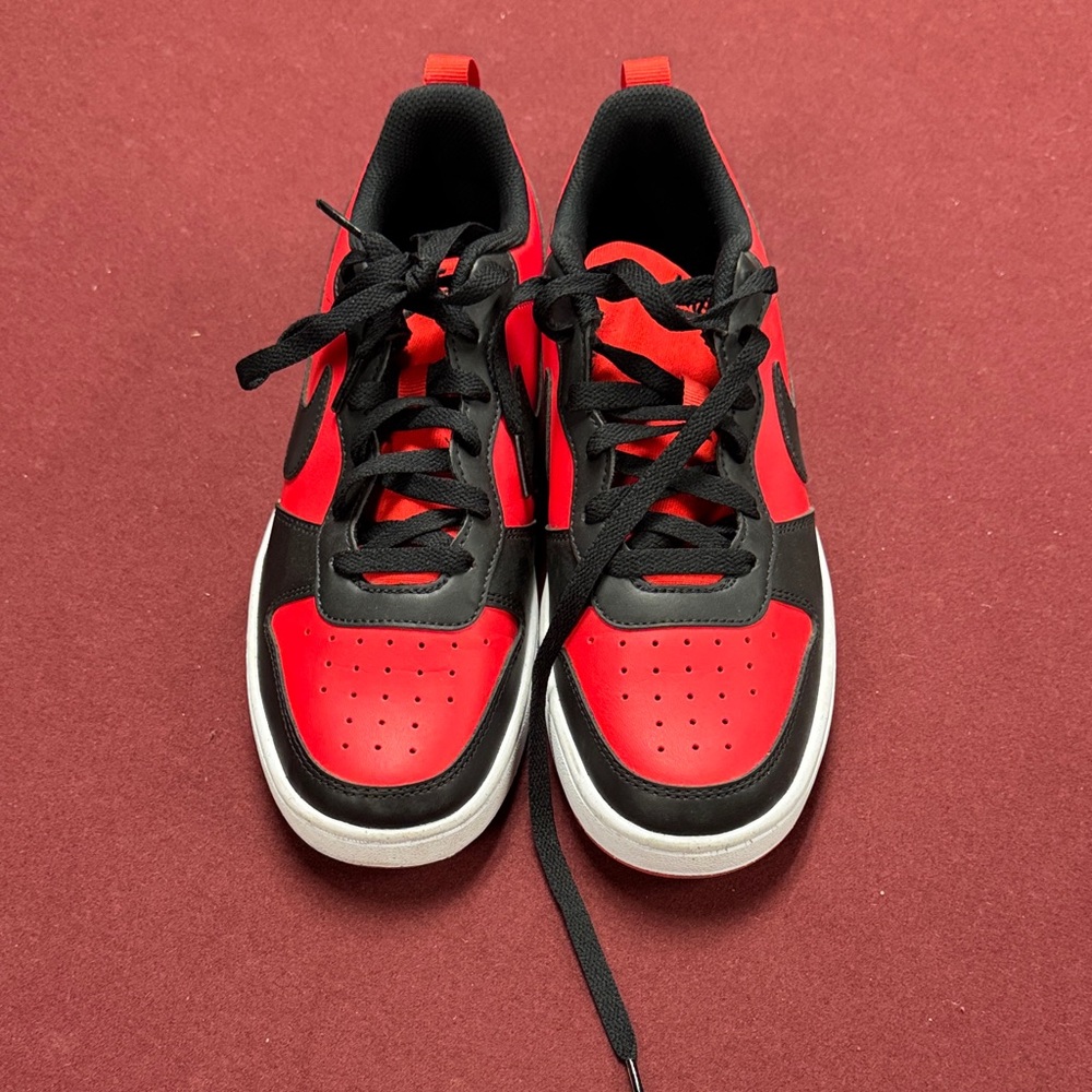 Nike Red and Black Dunks Sz 7
